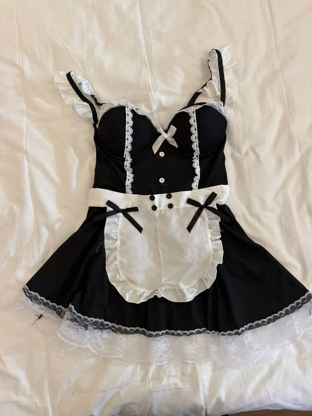 Black & Pink Cute Sexy Uniform Lingerie Sleepwear