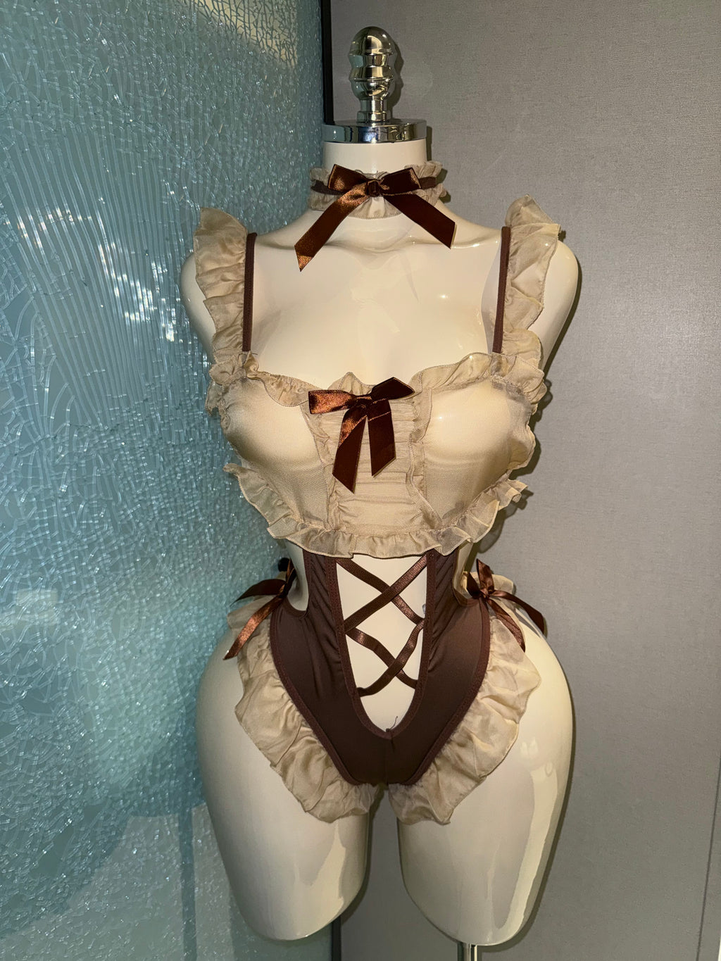 Sexy One-Piece Maid Uniform, Seductive Role Play Costume