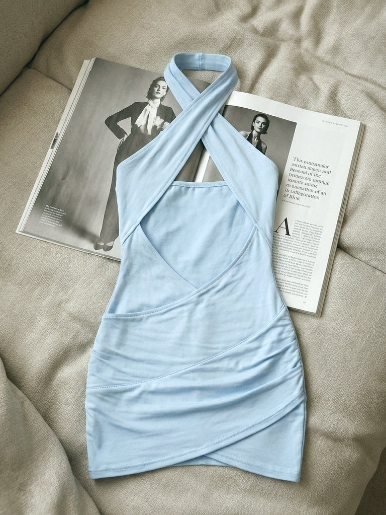 Seductive Secretary Style Sleep Dress | Sheer V-Neck Bodycon Lingerie  |Camille Blush